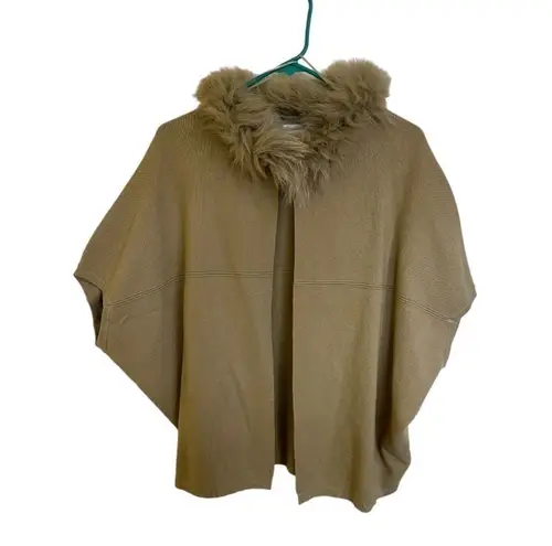 Y2k matcha green faux fur poncho shawl