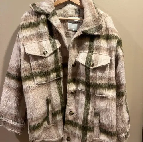 American Eagle  Brushed Plaid Shacket