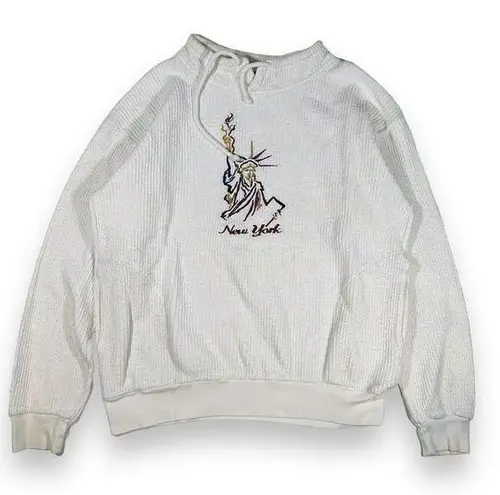 Vintage‎ Time Square Sportswear Statue of Liberty Sweatshirt Womens XL White