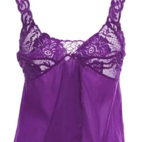 La Perla Lace trimmed silk blend camisole violet M