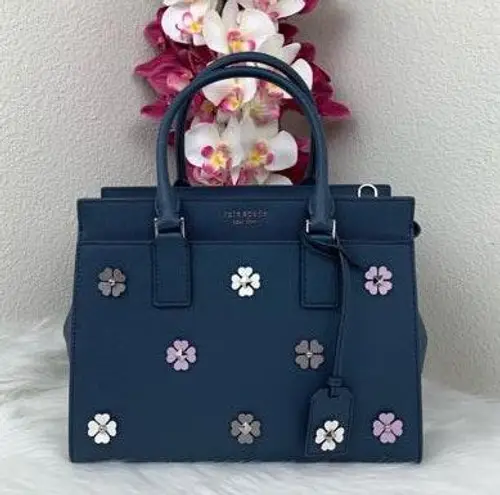 Kate Spade Cameron Spade Flower Applique Crossbody Bag Blue 177 55 Off Retail New With Tags From Sheena