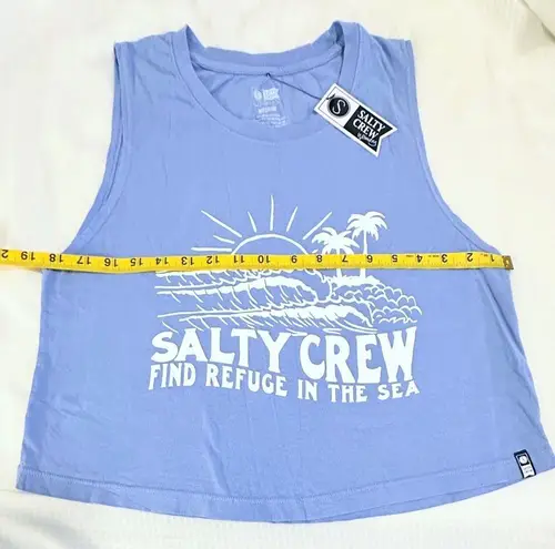 Salty Crew NWT Cropped Muscle Tank - Light Blue - M