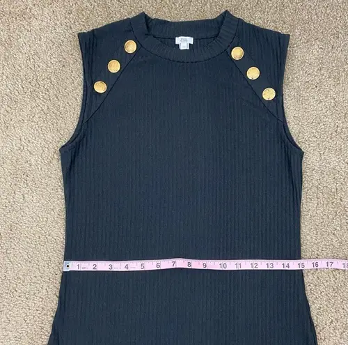 River Island Sleeveless Knit Midi Dress Black 8