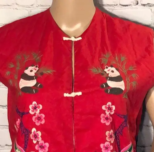 Handmade Vintage Asian Panda Vest Adorable