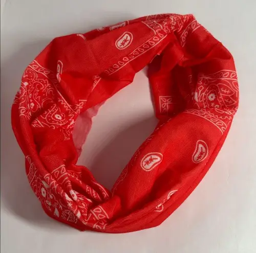 Wide Red Bandana Pattern Headband