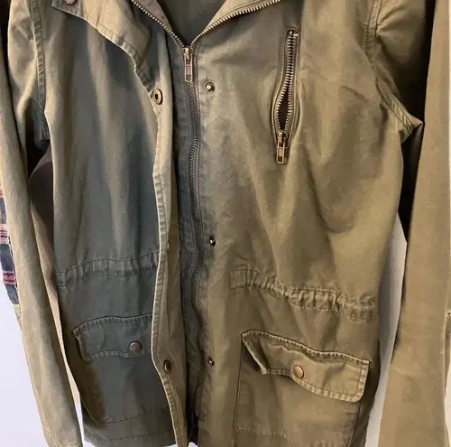 Womens "Mine" Olive Green Hooded Jacket