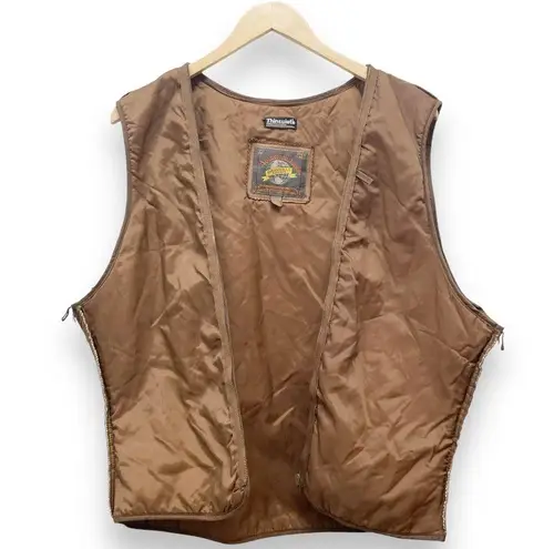 wilson's leather Vintage Brown Leather Adventure Bound Anorak Coat Size Medium