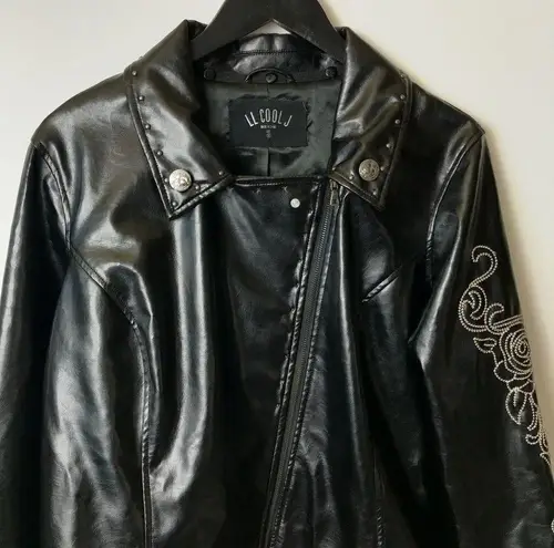 H.I.P. Y2K Vintage LL Cool J Jacket Rap Hop Rhinestones Classic Long Sleeve Faux 1X