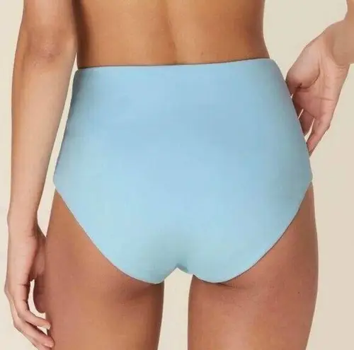 ANDIE  Swim The Boy Short Bikini Bottom High Waist Stretch Pool Blue S