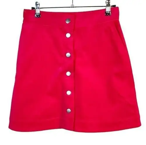 & Other Stories & Other Stories Barbie Pink Corduroy Button Front Mini Skirt‎