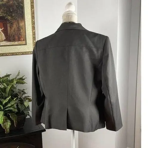 John Meyer Gray Suit 14W Pocket 3 Open Button Long Sleeve Lapel Collar Lined