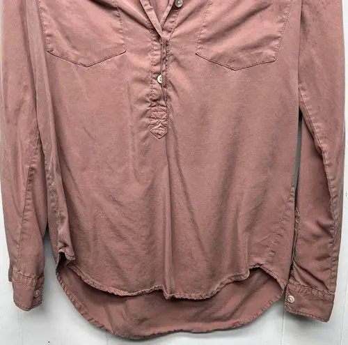 Thread and Supply  1/2 Button Long Sleeve Women's Shirt Size Medium