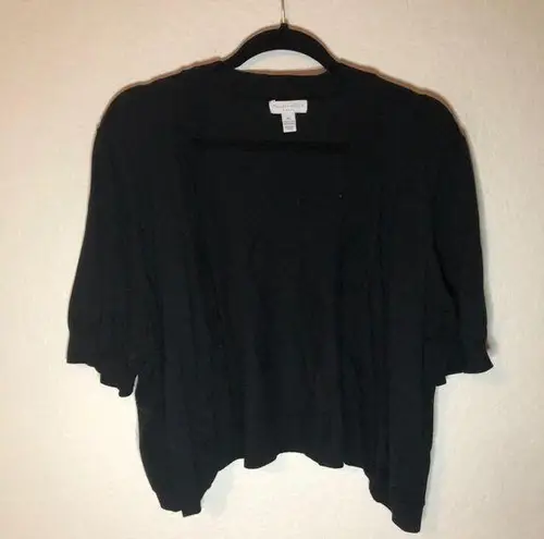 Charter Club  Black Cropped Shrug Cardigan Sweater