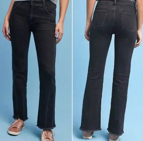 Press Pilcro & The Letter  Petite Washed Black Flare Jeans