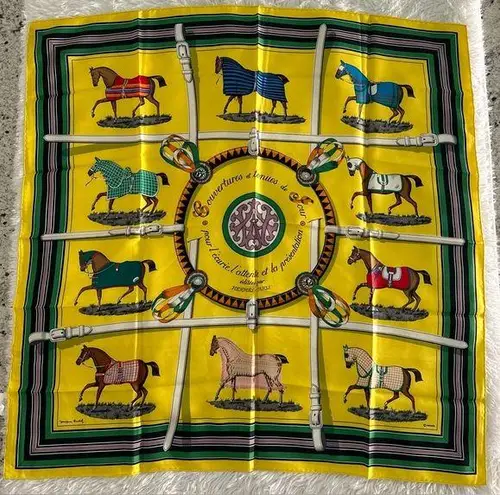 Hermès Hermes Couvertures et Tenues de Jour 90cm Silk Scarf