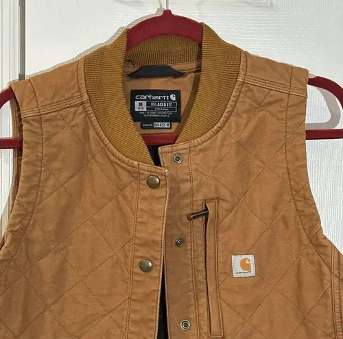 Carhartt  Women's Rugged Flex Relaxed Fit Canvas Insulated Rib Collar Vest size M