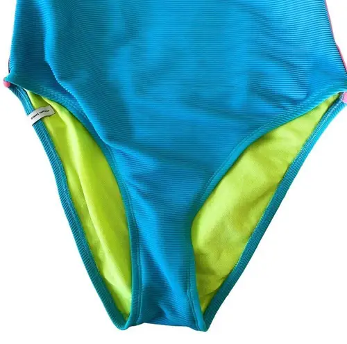 Body Glove Tati West Retro Colorblock Crisscross High One Piece Swimsuit Medium