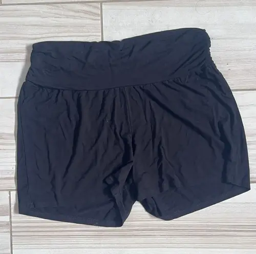 Women's Maternity Shorts Lounge Sleep Pajama Workout Comfy Stretchy Pregnancy Shorts Gray Size L