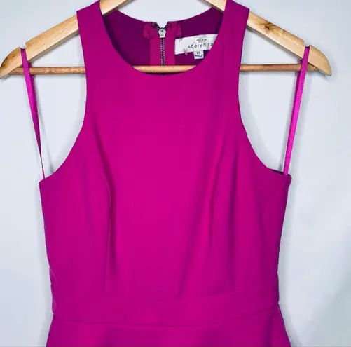 Adelyn Rae Gabardine Ruffle Fit and Flare Dress