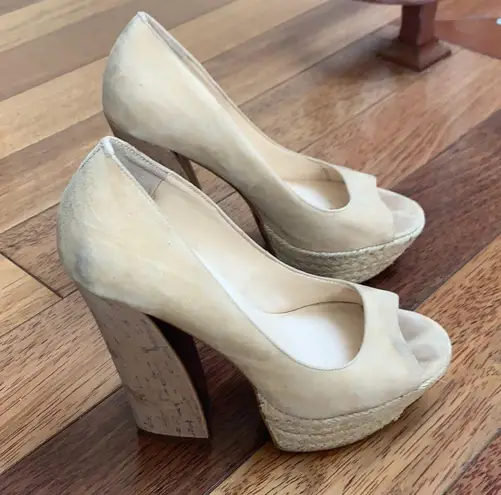 Boutique 9 | Platform Heels Tan/Ivory Size 5.5