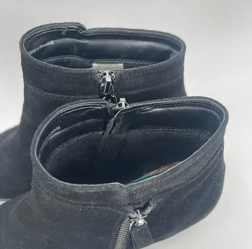 Blondo Boots Size 8 Isaac Waterproof Suede Black Heeled Ankle Winter Fall Casual