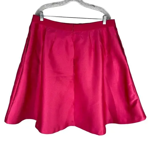 Lane Bryant  Skirt 20 Fuchsia Back Zipper Elastic Band New