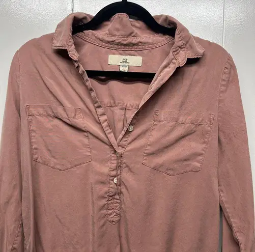 Thread and Supply  1/2 Button Long Sleeve Women's Shirt Size Medium