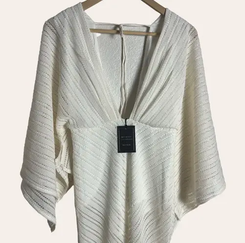 Michael Costello x Revolve Serinda White Bodysuit Maxi Dress Size XS