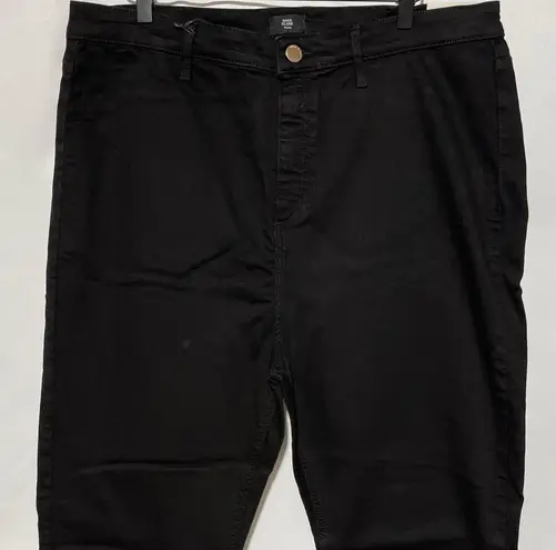 River Island New High Rise Skinny Jeans Kaia Black Stretch Denim Plus Size 20
