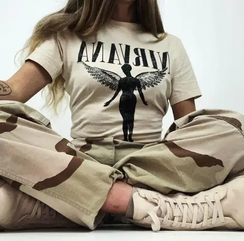 Y2K Women’s Cargo Combat Trousers in Desert Camo Medium Regular Green