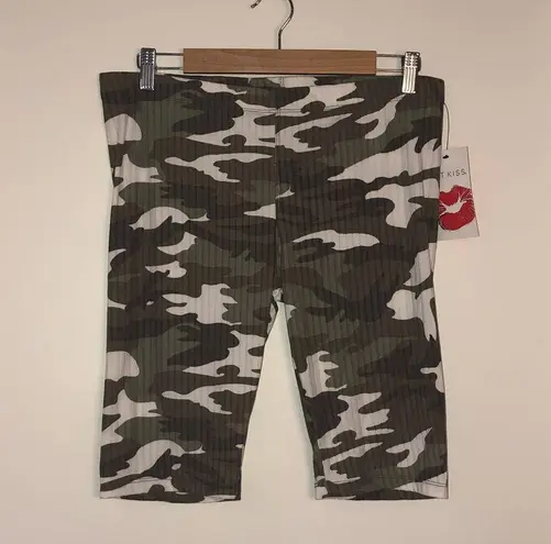 Hot Kiss 🆕 Camo Ribbed Biker Shorts