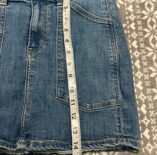 American Eagle New  Next Level Stretch High Rise Mini Jean Skirt Size 4