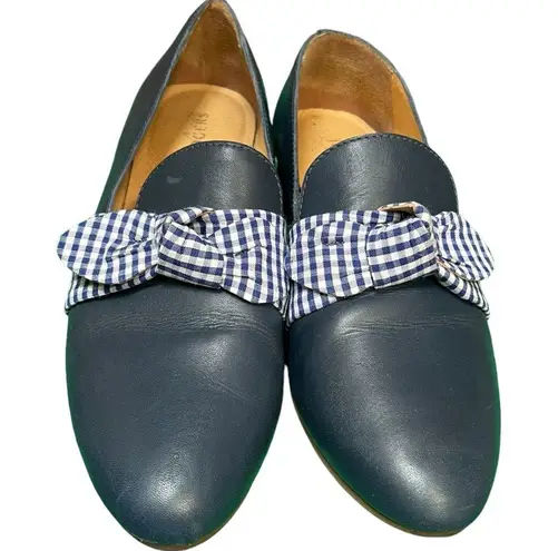 Jack Rogers JACK ROCKERS Loafers Preppy Gingham Bow Pointed Toe Classic Girlhoodcore Size 8