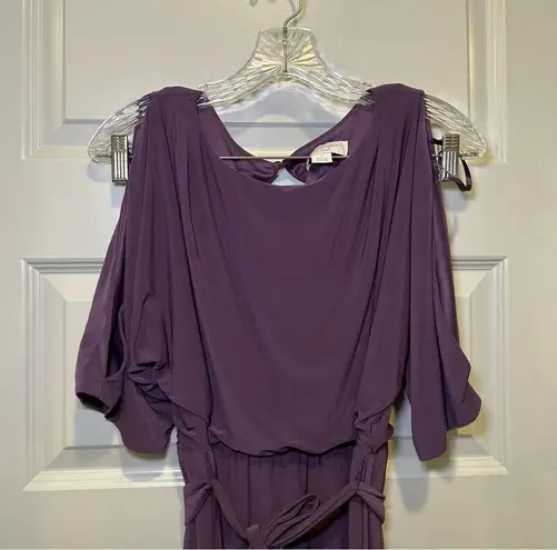 Jessica Simpson  Purple Scoop Neck Slit Sleeve Aline Dress S