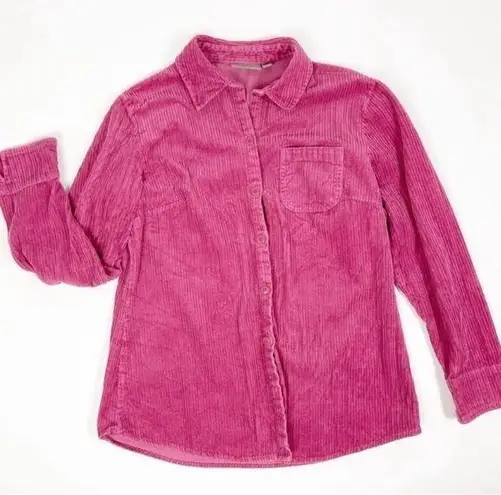 Pink Corduroy Button Down Shacket Size M