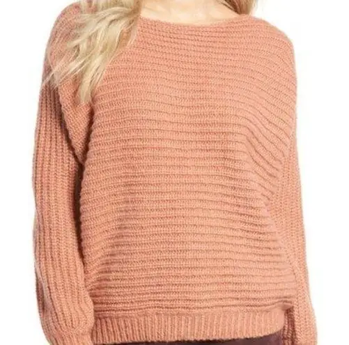 Glamorous Open Back Boyfriend Sweater Pink