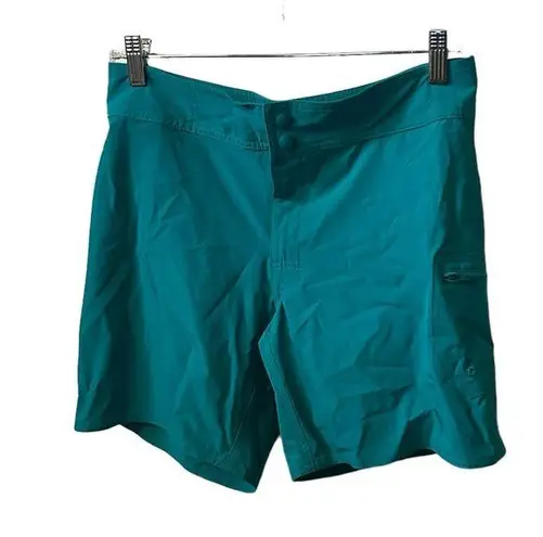 L.L.Bean  Teal 2 Snap Side Zip Pocket & 2 Back Pockets 4 UPF 50+ Swim Shorts.