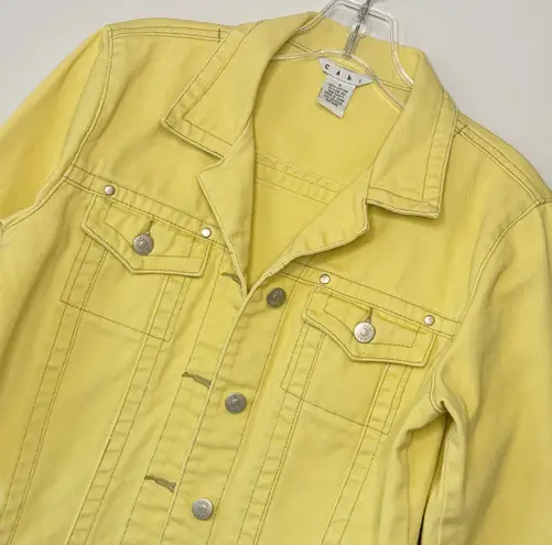 CAbi Spring / Summer Yellow Denim Jean Jacket Small