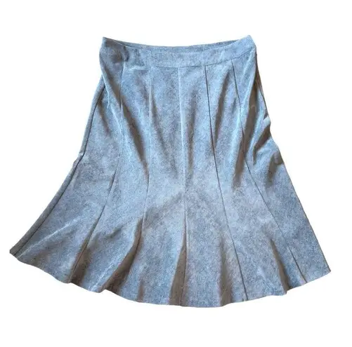 cj banks Gray Micro Ribbed Panel Midi Skirt size 16W