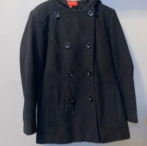 Anne Klein  Black wool Blend Pea coat small