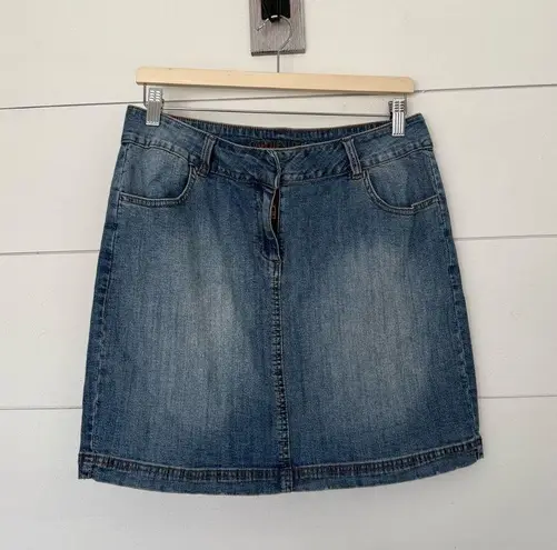 Carole Little Women’s 8 Denim Mini Skirt Y2K 2000s Blue