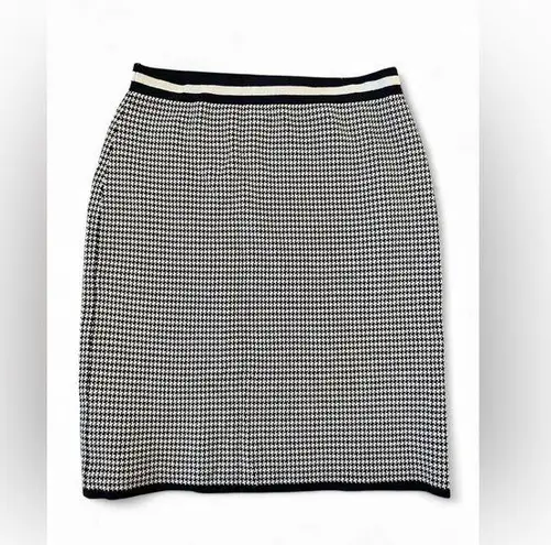 Karl Lagerfeld Elastic Waist Plaid Stretch Knit Skirt Classic Size S