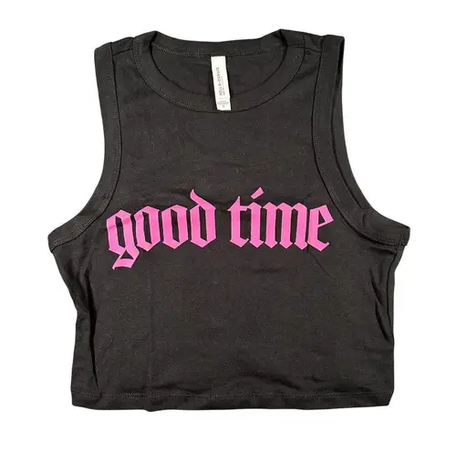 Laura Marano Good Time Bad Time Tank Top Womens L Crop Shirt Music Band Tour Black Size L