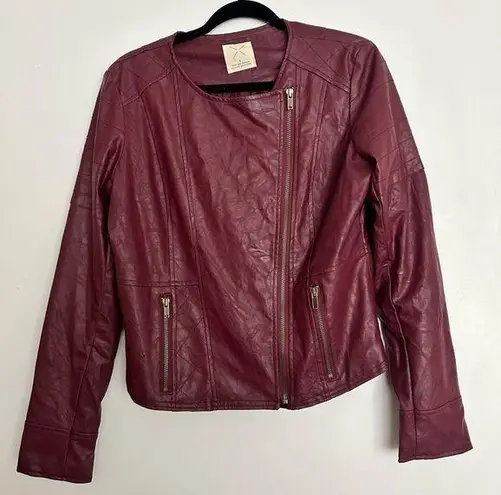 Pins and Needles Vegan Leather Jacket Size L
