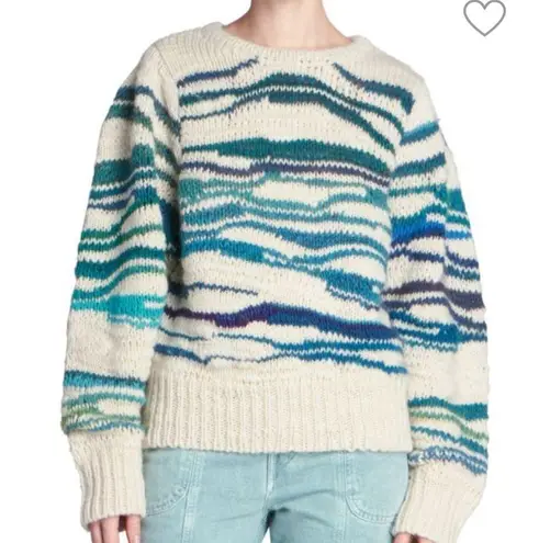 Isabel Marant NWT  Étoile Serena Striped Wool Crewneck Sweater US L RTL $565 NEW