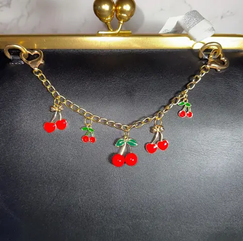 Red Cherry purse Charm Novelty Chain Strap