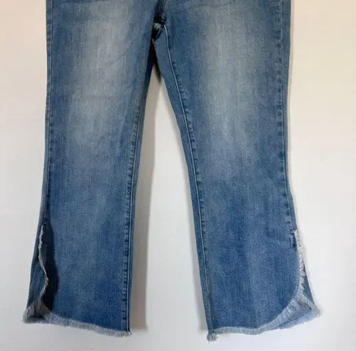 Michael Kors  Izzy Cotton Cropped Flare Jeans size 14