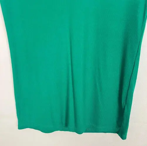 Ambiance Apparel  Short Sleeve Green Ribbed Top Juniors Medium