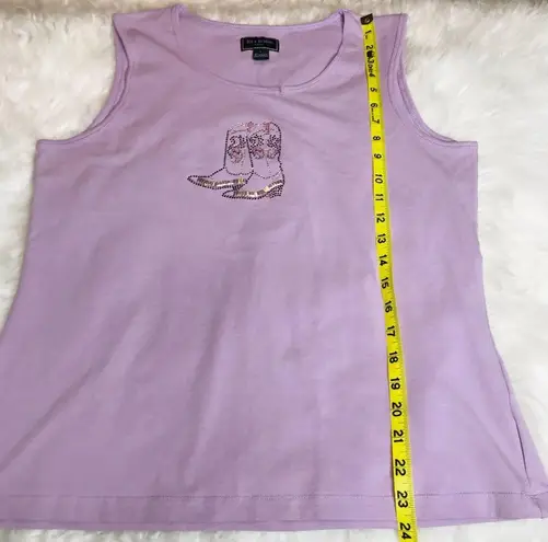 Bit & Bridle  embellished tank top purple large