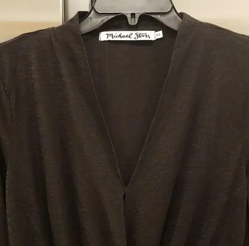 Michael Stars 💕💕 Long Sleeve Surplice Top Black Top One Size